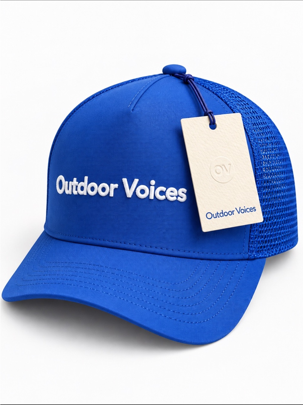 Outdoor Voices OV Outdoor Voices Women’s Mesh Trucker Cap OV Blue/White NWT